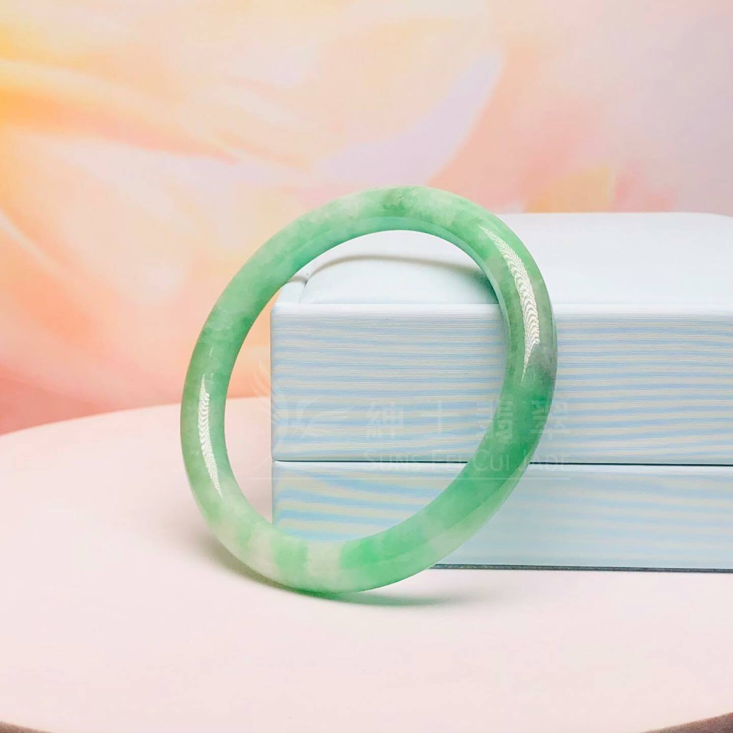 滿綠甜色圓鐲 50.6mm