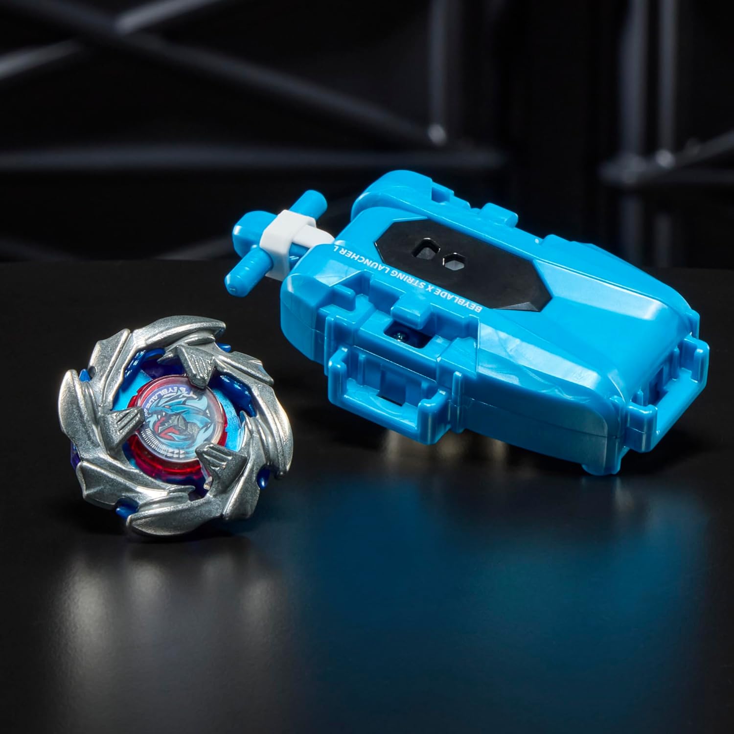 【左迴旋神物】爆旋陀螺X 鈷藍魔龍 Beyblade X Cobalt Dragoon 2-60C Deluxe Left-Spin String Launcher Set - 附強力拉線發射器、專治右迴旋