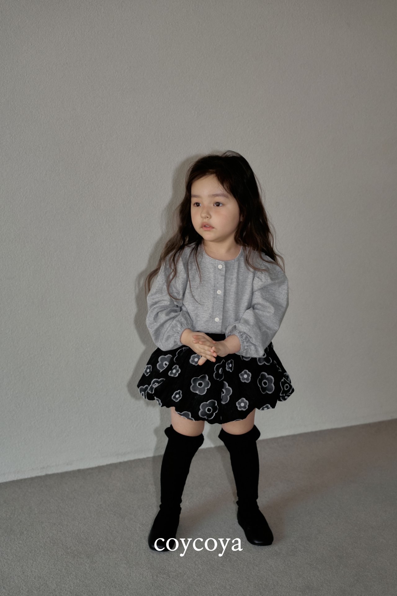 🌸預訂 韓國直送🌸🇰🇷COYCOYA兩色泡泡袖開襟襯衫