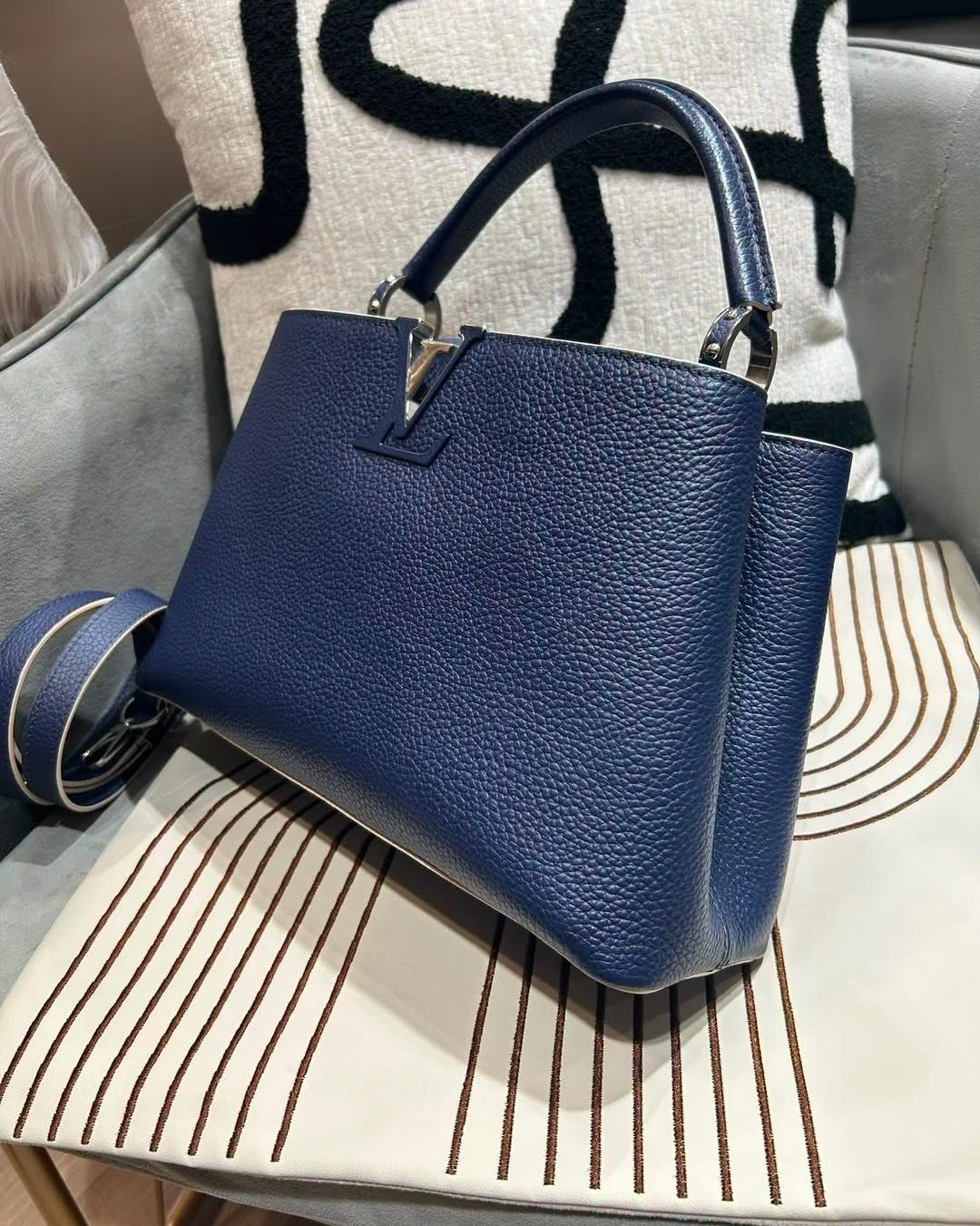 Lv Capucines leather 2way bag   100%Authentic, 98%new  ✅長肩帶✅Dust bag