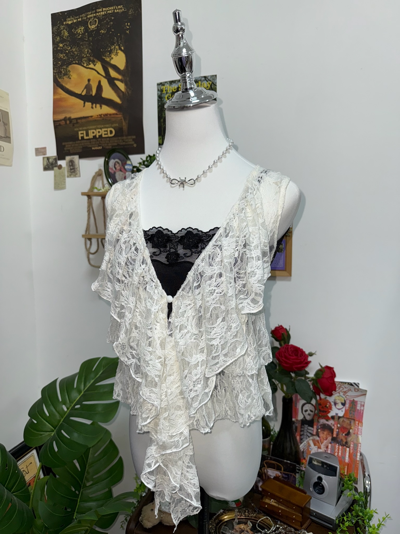 Romantic Lace Ruffles Layer Outer