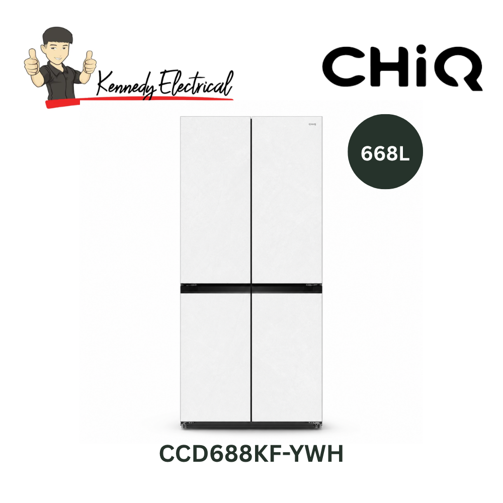 CHiQ 688L KIT FIT Inverter Cross Door Refrigerator (CCD688KF-YWH)