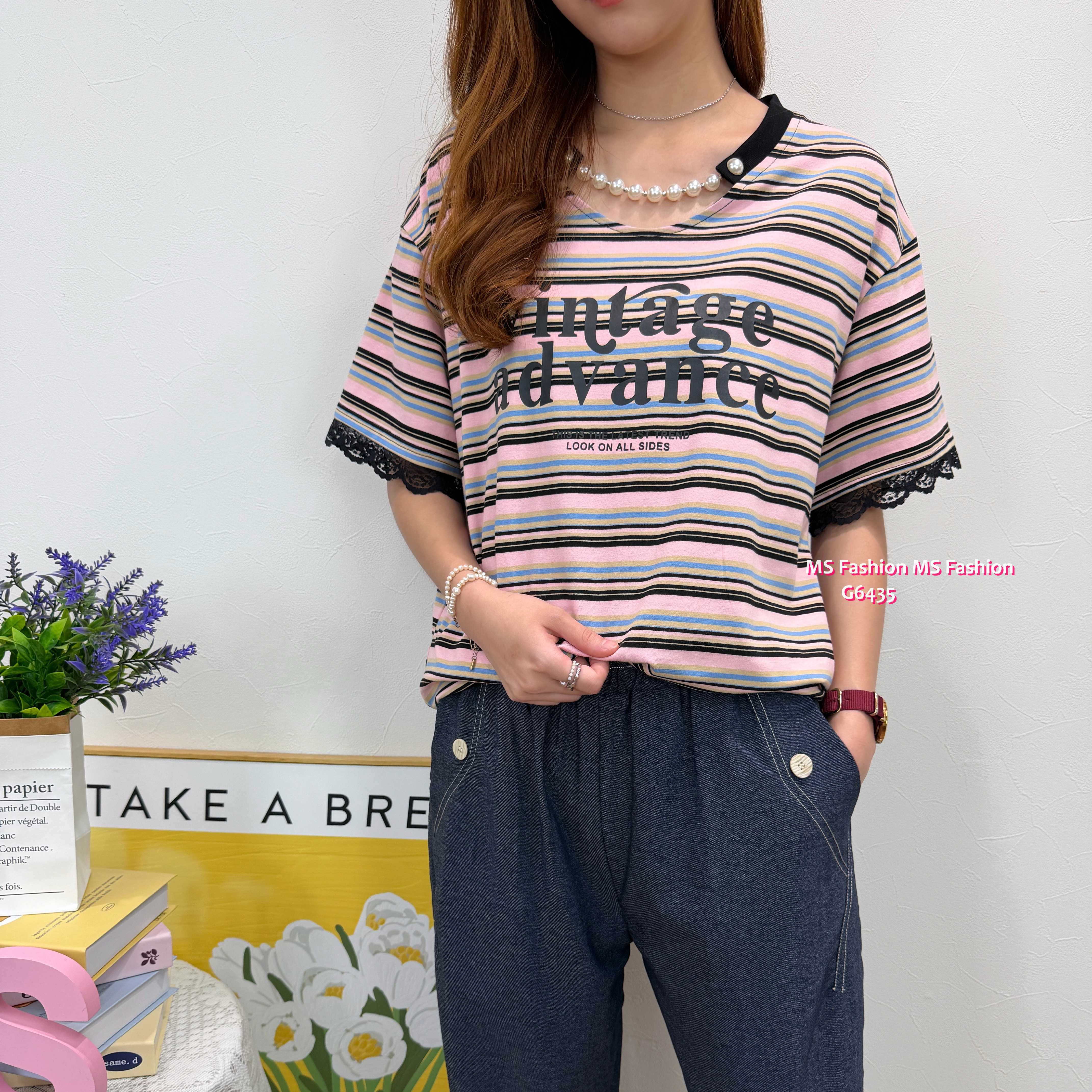 G6435 橫間珠鏈top