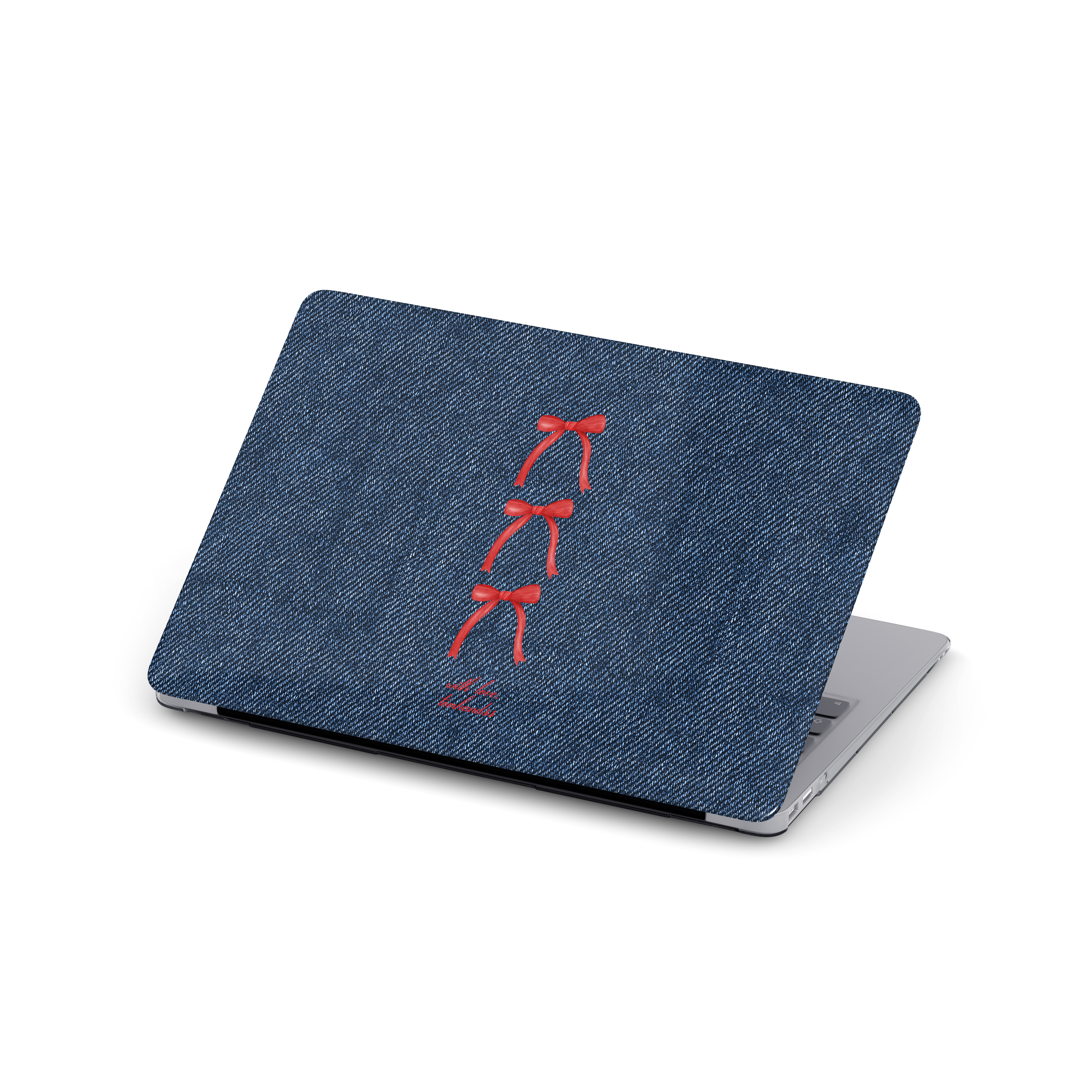 【Original Denim X Little Ruby Bows】Transparent MacBook Protective Case