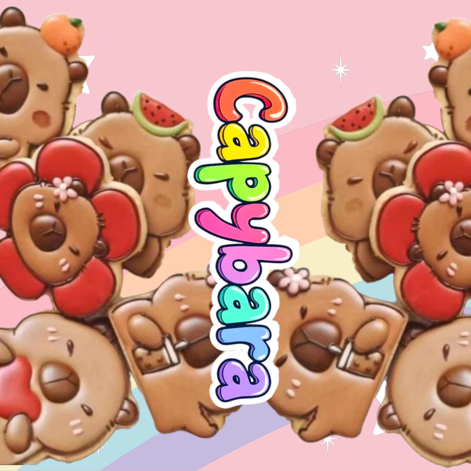 Capybara 水豚手繪寵物糖霜餅（1Set）