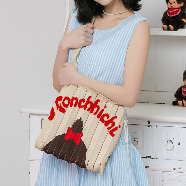 [JOSEPH AND STACEY x monchichi] Lucky Pleats Neat Cross-Body Monchichi (2款)