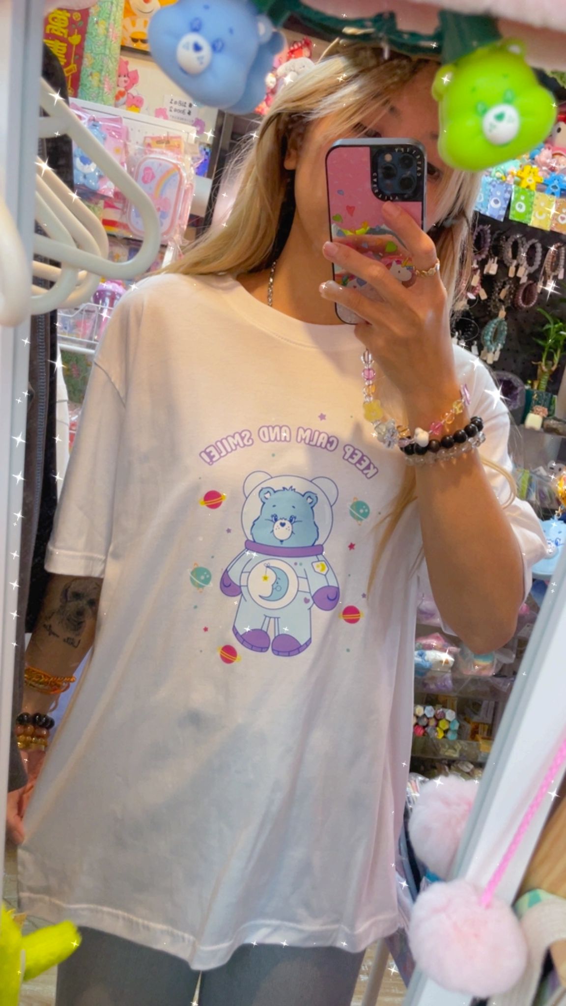 減價品🌈可愛太空熊寬鬆T恤🐻