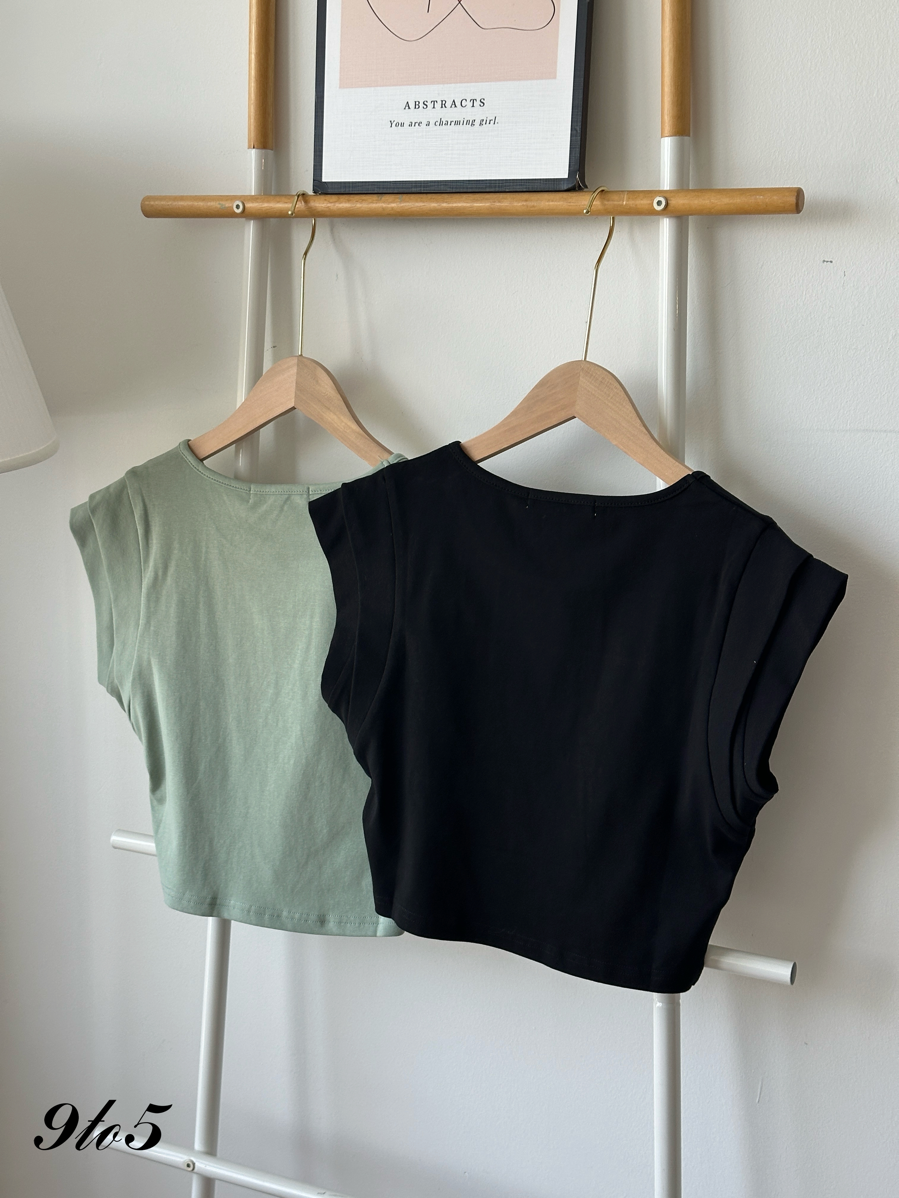 T4256 Double Layered Sleeves Top - 3 Colors 
