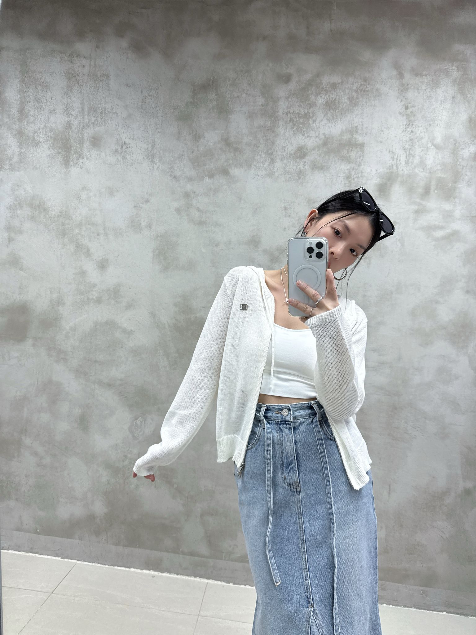 A08 雙拉鍊針織外套