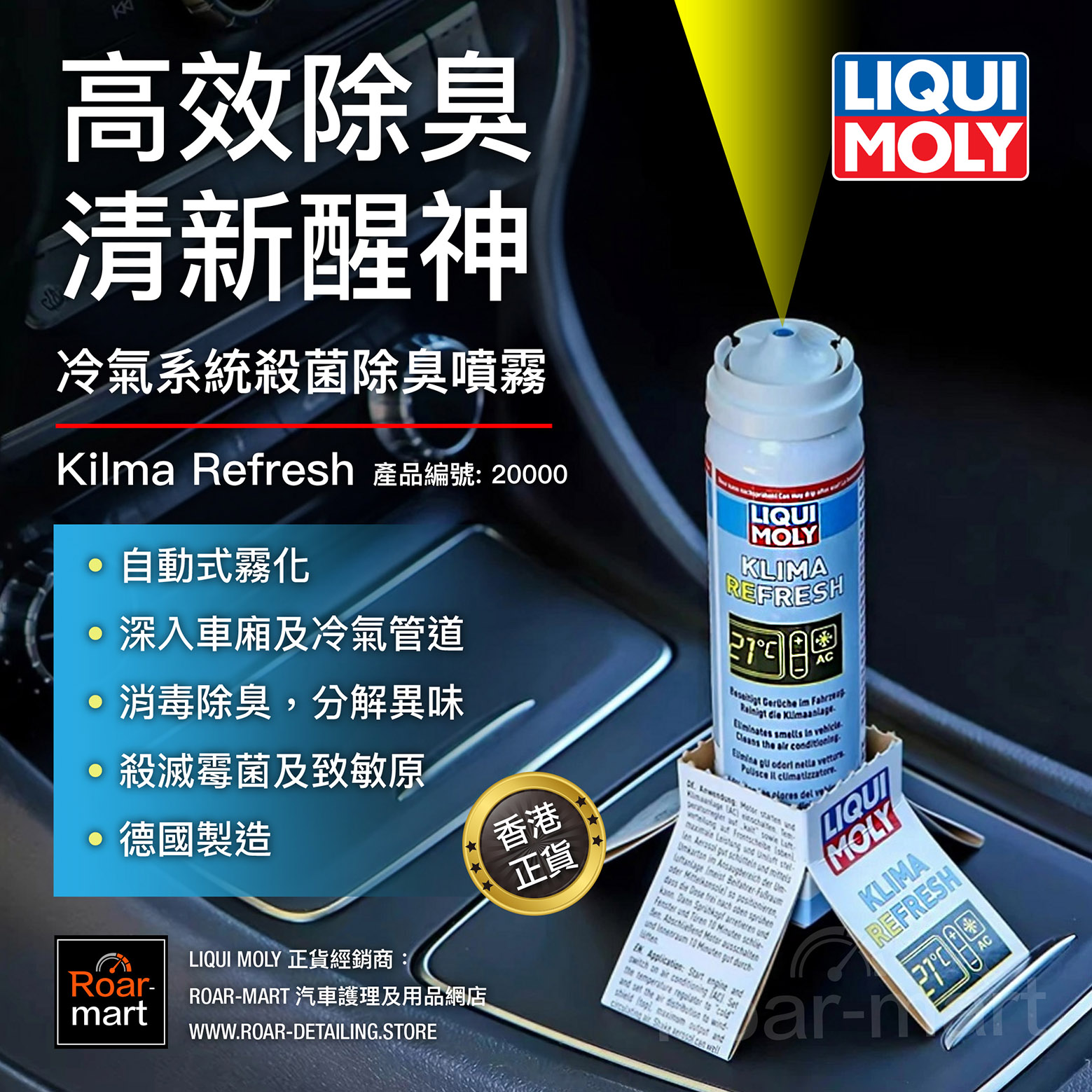 LIQUI MOLY 冷氣系統殺菌除臭噴霧 75ml (原裝行貨)