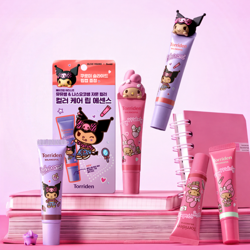 韓國 Torriden X SANRIO 乘聯 水光玻璃 有色唇部精華 + 送KUROMI / My MELODY 蓋帽｜Balanceful Color Care Lip Essence