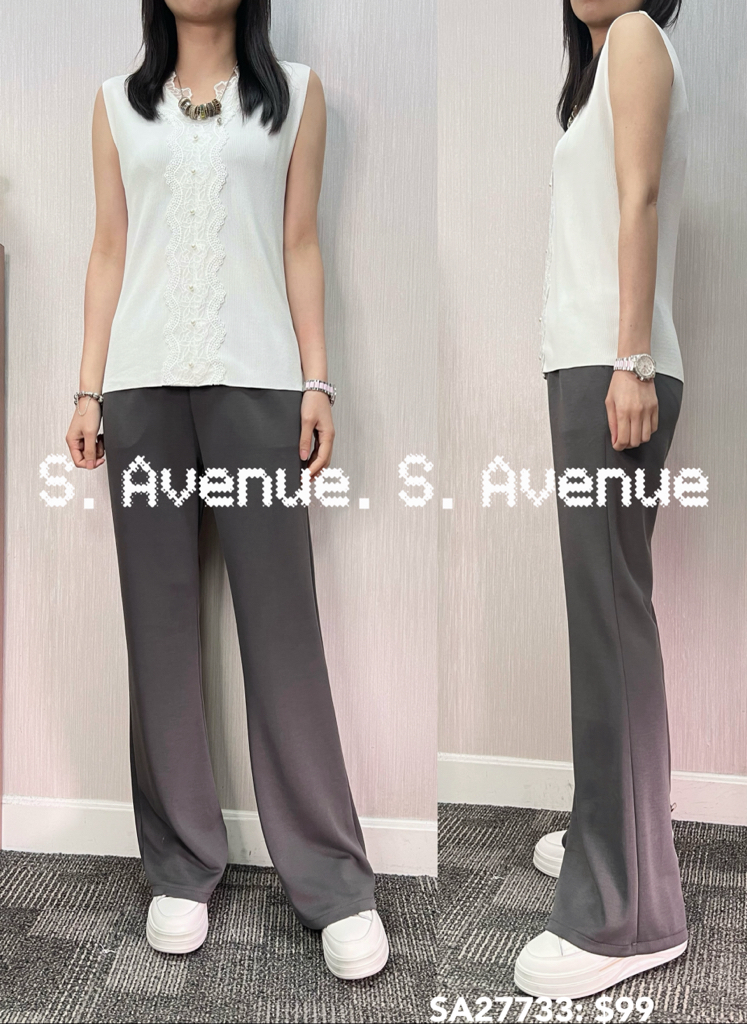 SA27733: 背心V領lace邊打底背心