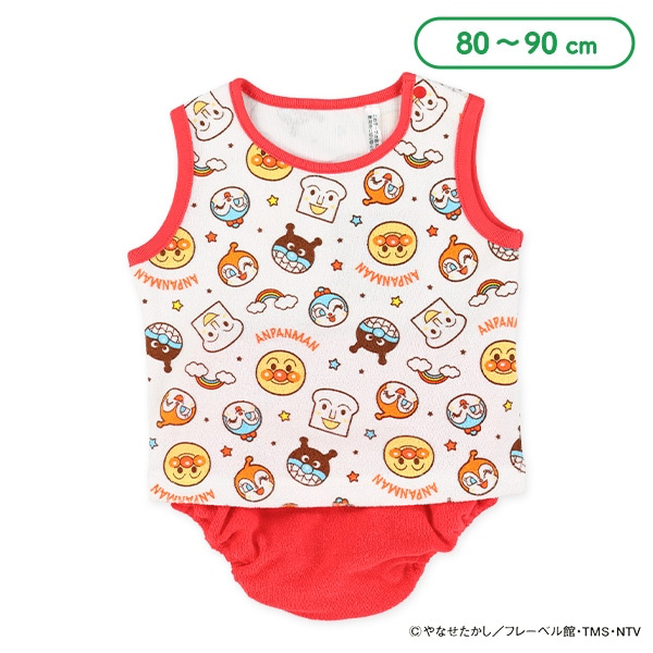 🇯🇵預訂 日本直送🇯🇵麵包超人人物滿印毛巾料背心燈籠褲套裝