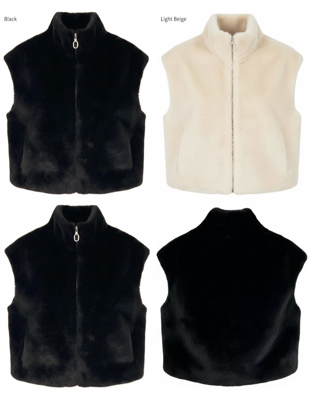 Elegant artificial fur vest 