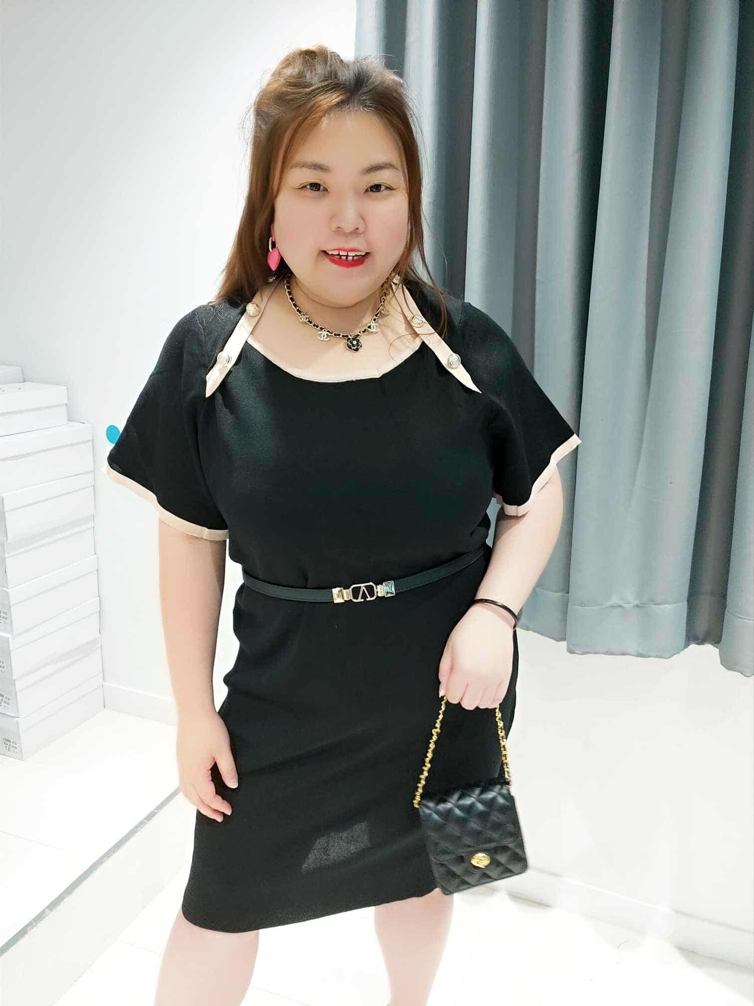 DOA08 假小外套设计针织连身裙