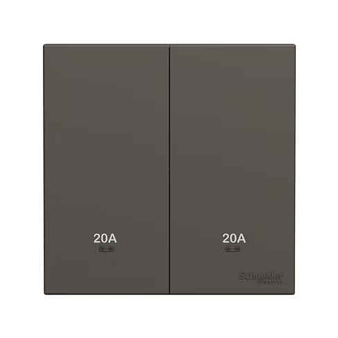 施耐德 奐然AvatarOn C 石墨灰 20A孖位 燈曲