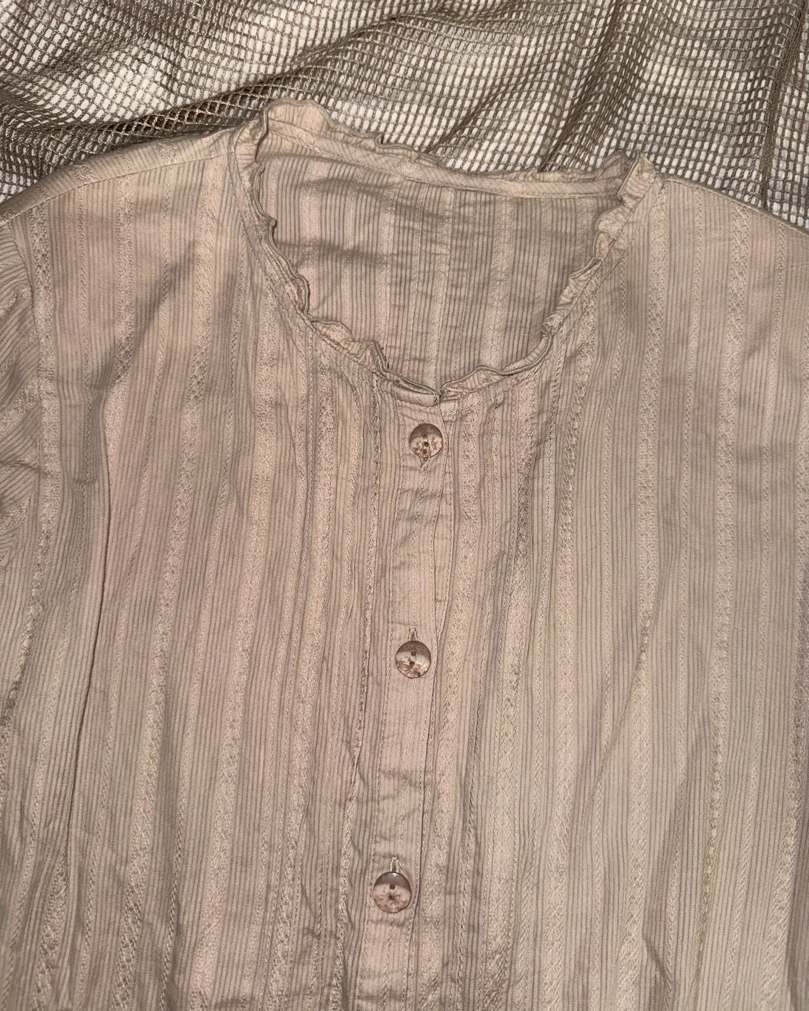 Peplum Button-Down Blouse