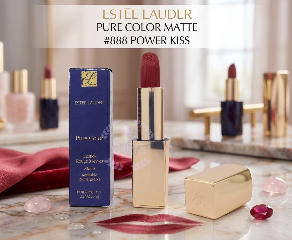 ESTEE LAUDER PURE COLOR MATTE 高清純色啞緻唇膏 3.5g #888 POWER KISS