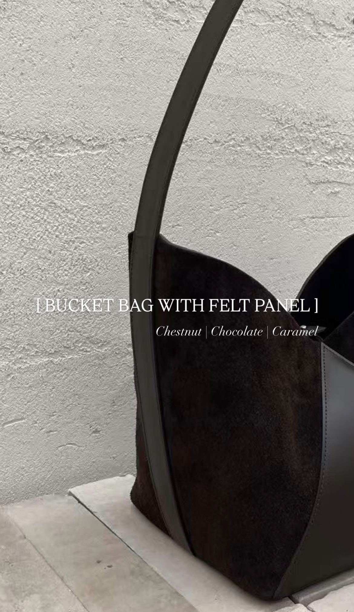 🍂連線🇰🇷 BUCKET BAG WITH FELT PANEL 