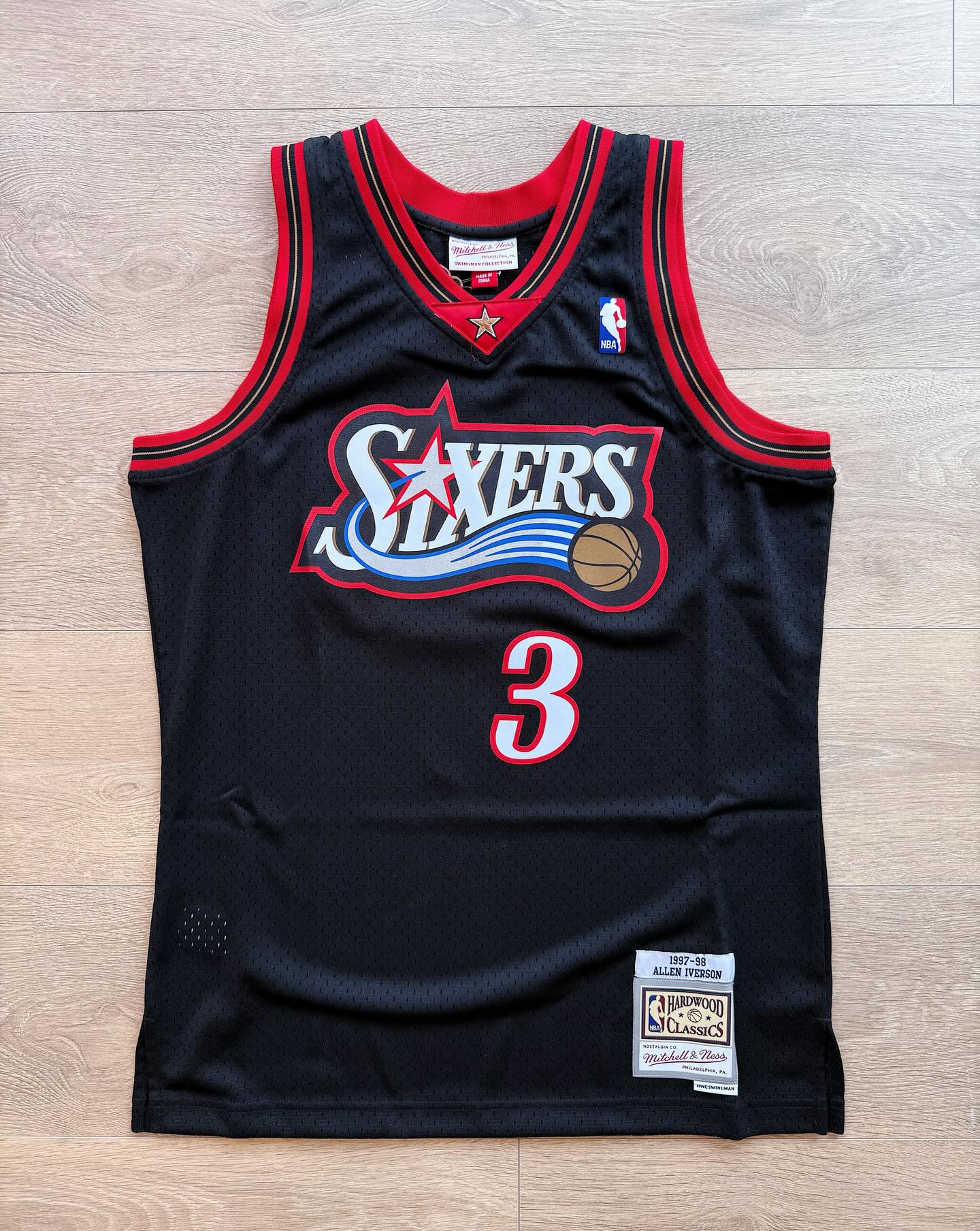 🌟M&N Allen Iverson Sixers 1997-98 Sw jersey