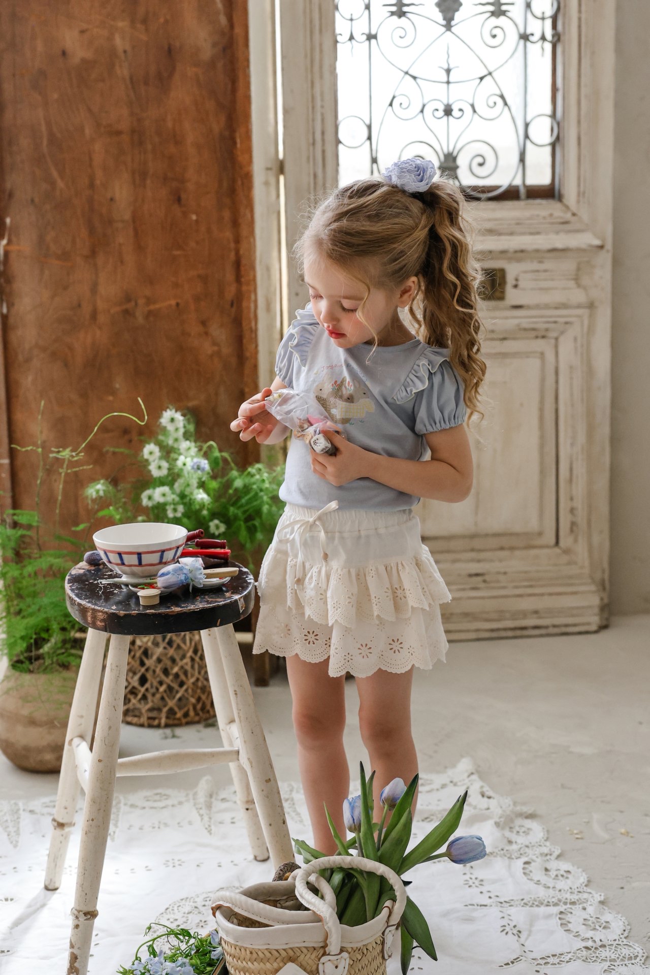Flo | Layer skirt pants(Ivory 120(105-115)