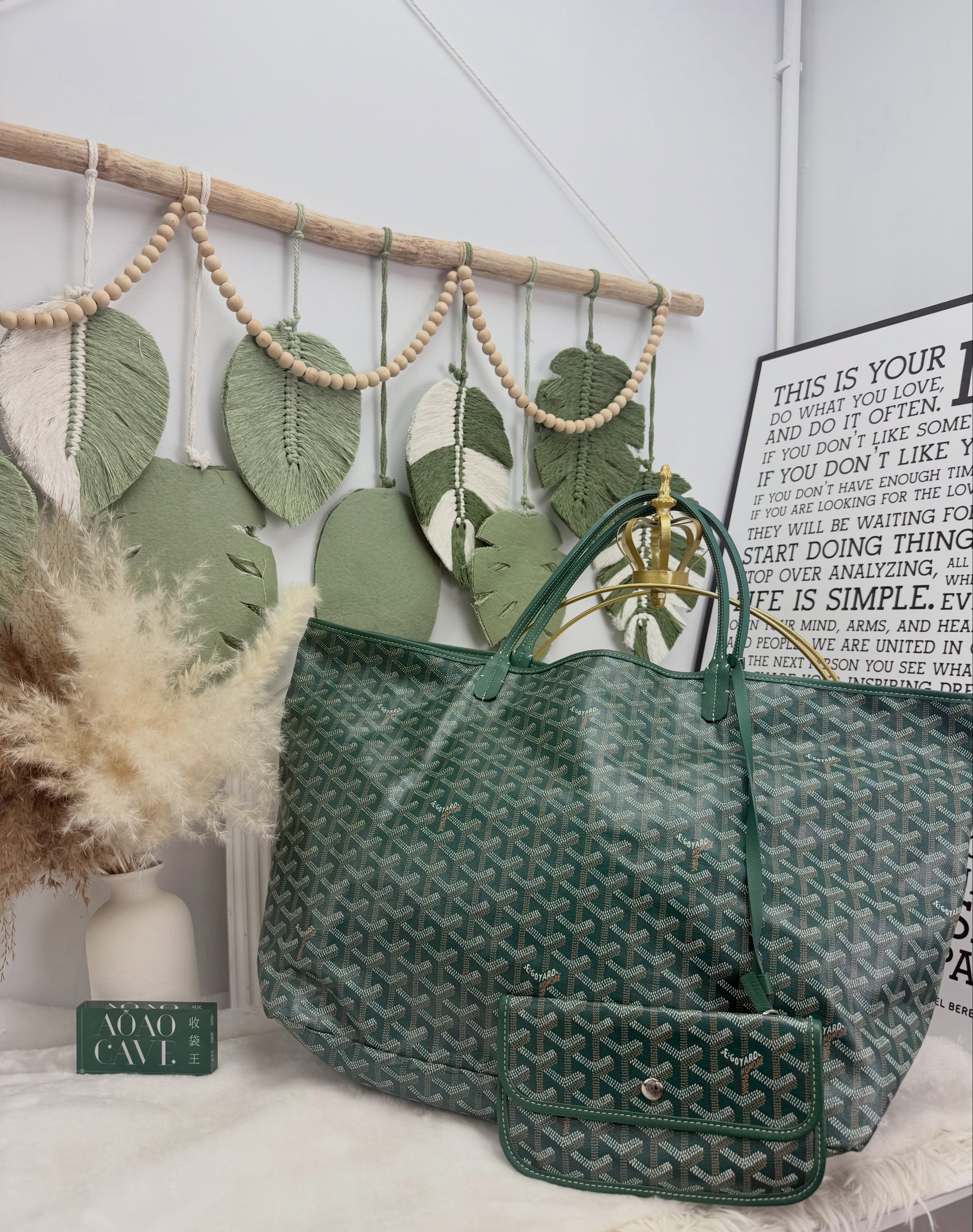 Goyard 👜 PRE OWNED 🛍️Saint Louis GM Tote💚 