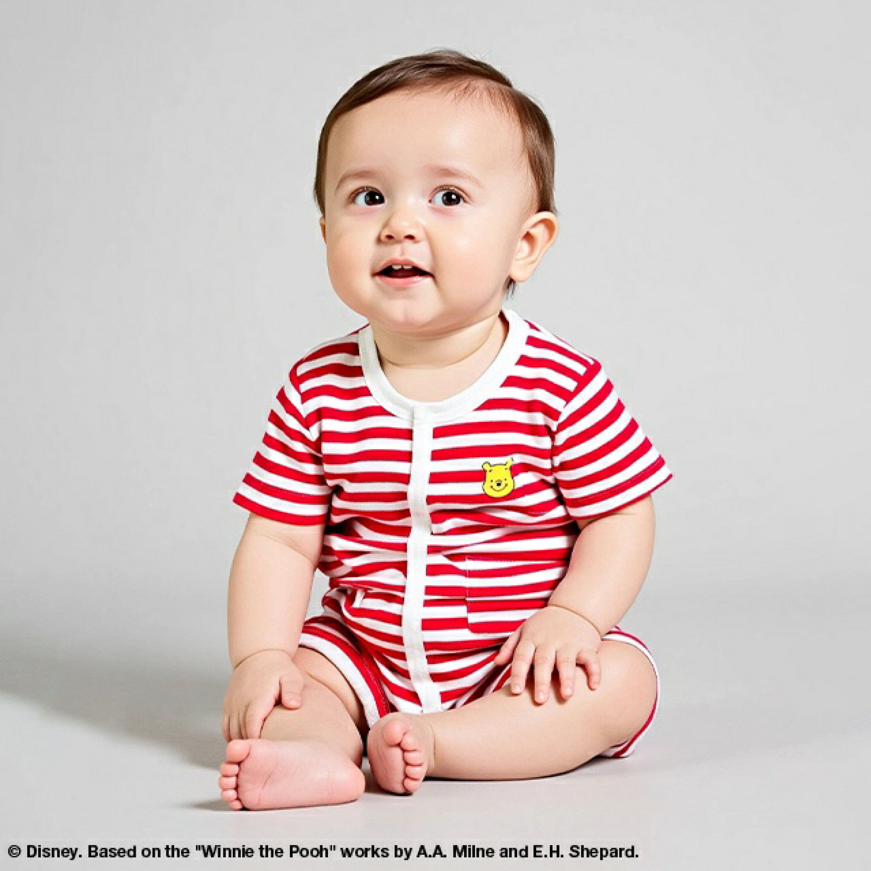 🇯🇵預訂 日本直送🇯🇵Babydoll x Disney六色臀部人物大貼花條紋短袖連身服