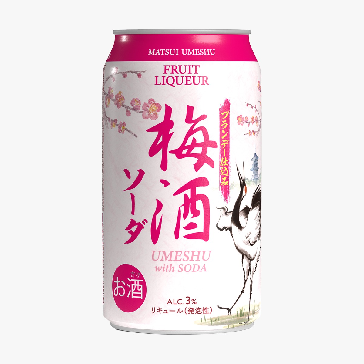 松井酒造 - 梅酒SODA 白蘭地基酒 Matsui Umeshu Brandy Umeshu Soda (1 x 24 x 350ml)