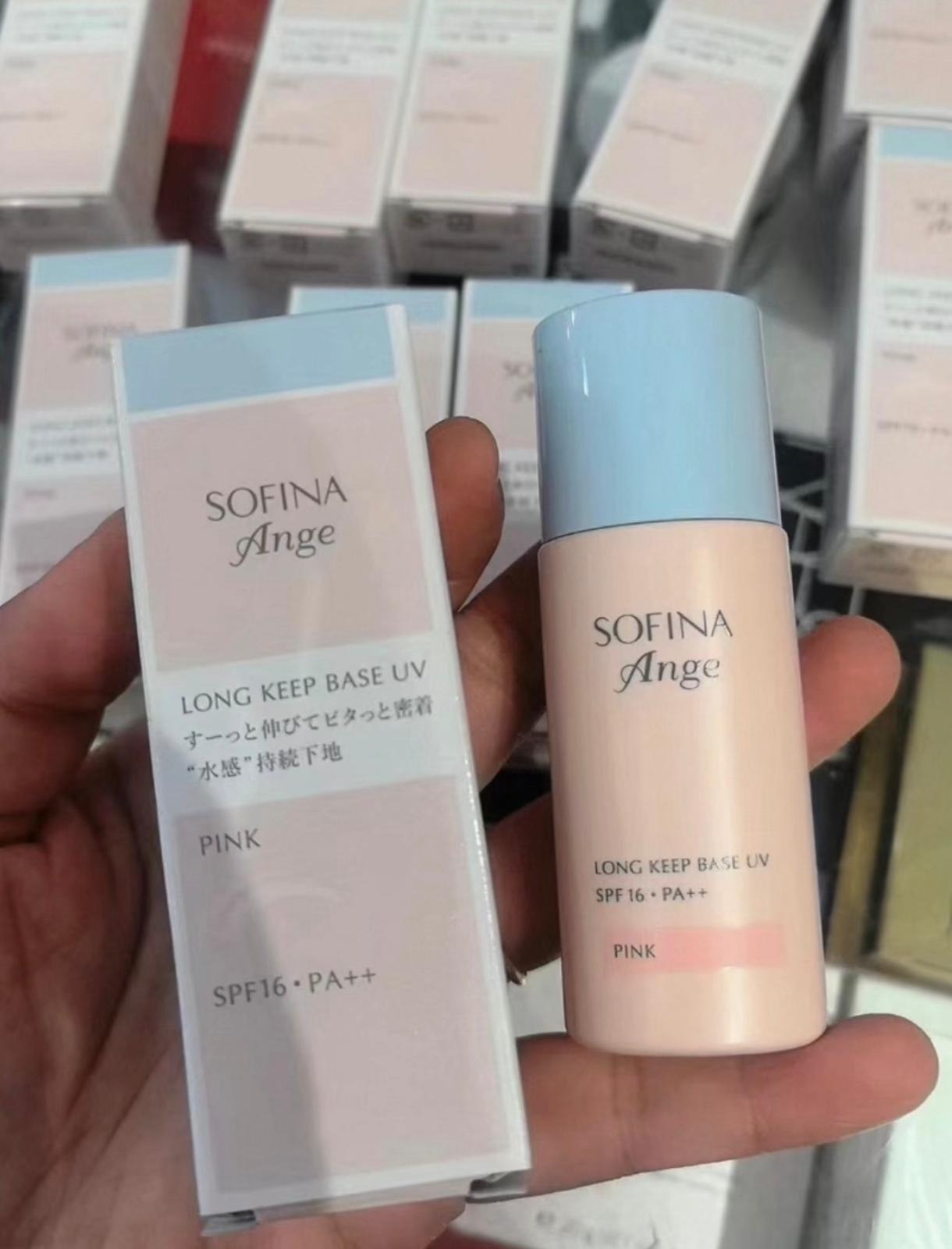 最新版 日本🇯🇵SOFINA Ange 水感控油校色粧前乳（色號：PINK 透嫩粉）