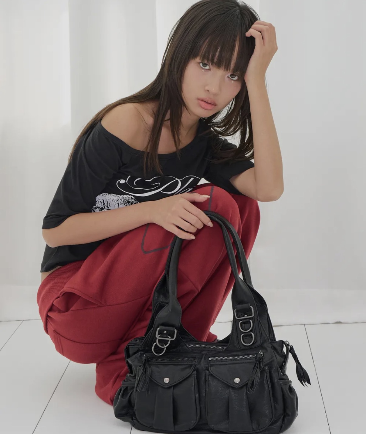 Fancyclub RANMA HOBO BAG (BLACK) F26QE983