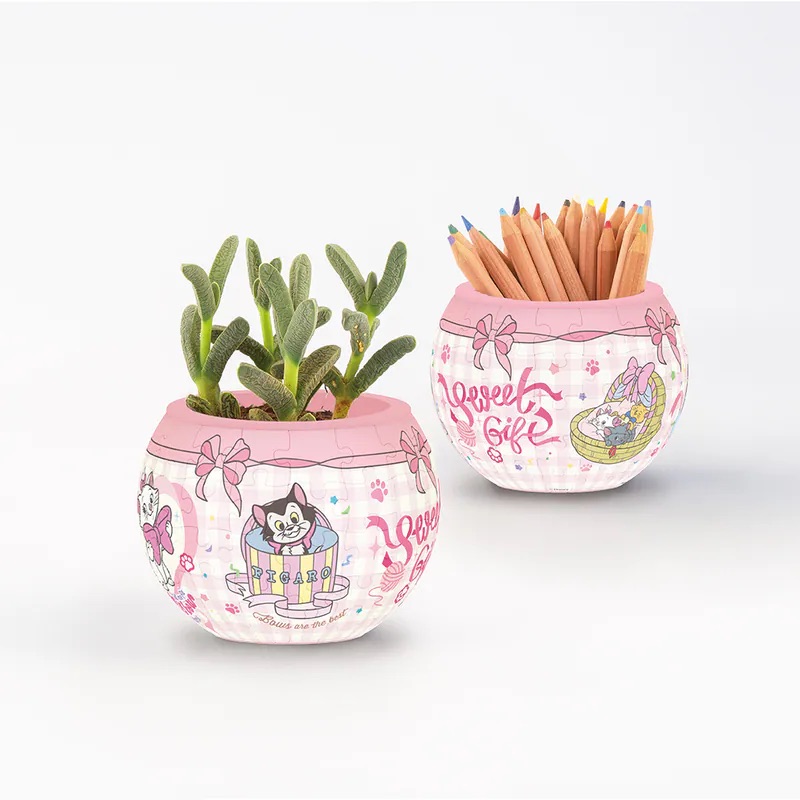 📦訂購 台灣代購 迪士尼系列 貓狗系列 緞帶小貓盆栽 80片 拼圖