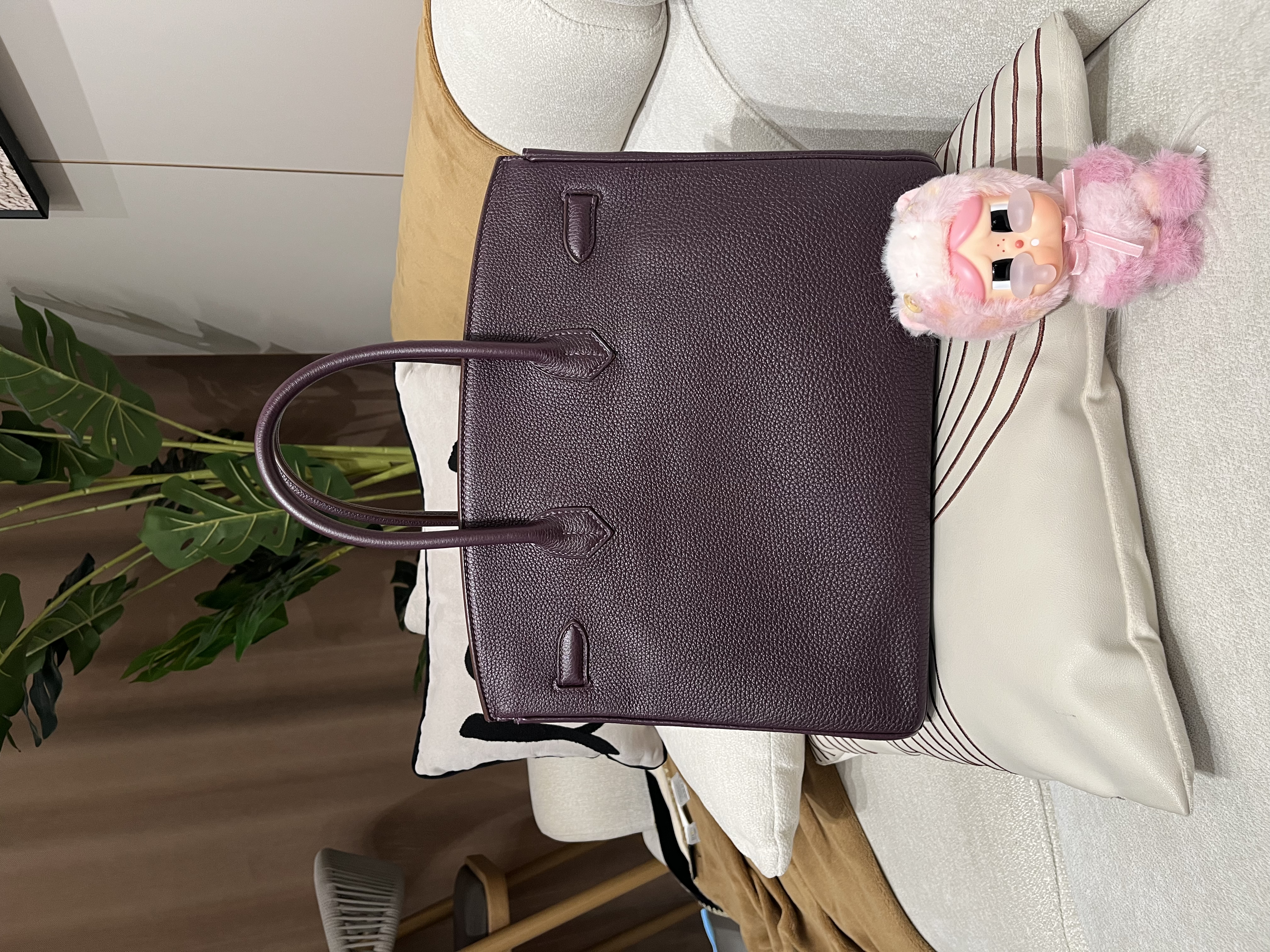 Hermes Birkin 35 Stamp [Q] 葡萄紫色Raisin Togo Calfskin 100%Authentic, 95%New ✅Key Lock✅Dust bag✅Box