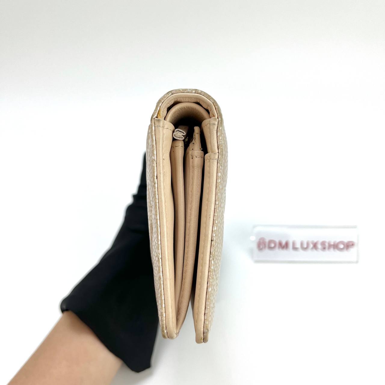 Chanel Beige Caviar Long Wallet (Serial 16)