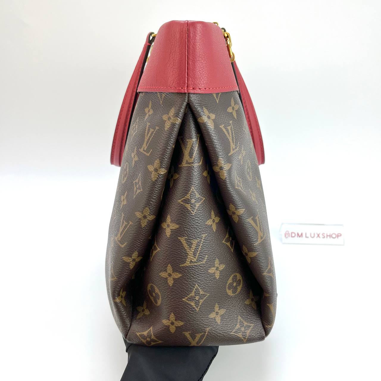 LV Red Monogram Pallas Tote GHW
