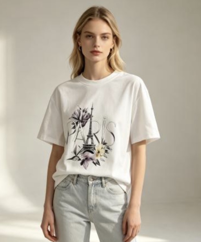 ［訂購］M041 Floral Tower Graphic Tee 