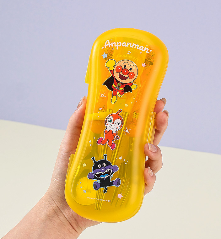 【預訂】韓國直送 麵包超人 Anpanman 不銹鋼學習筷餐具 4 件套