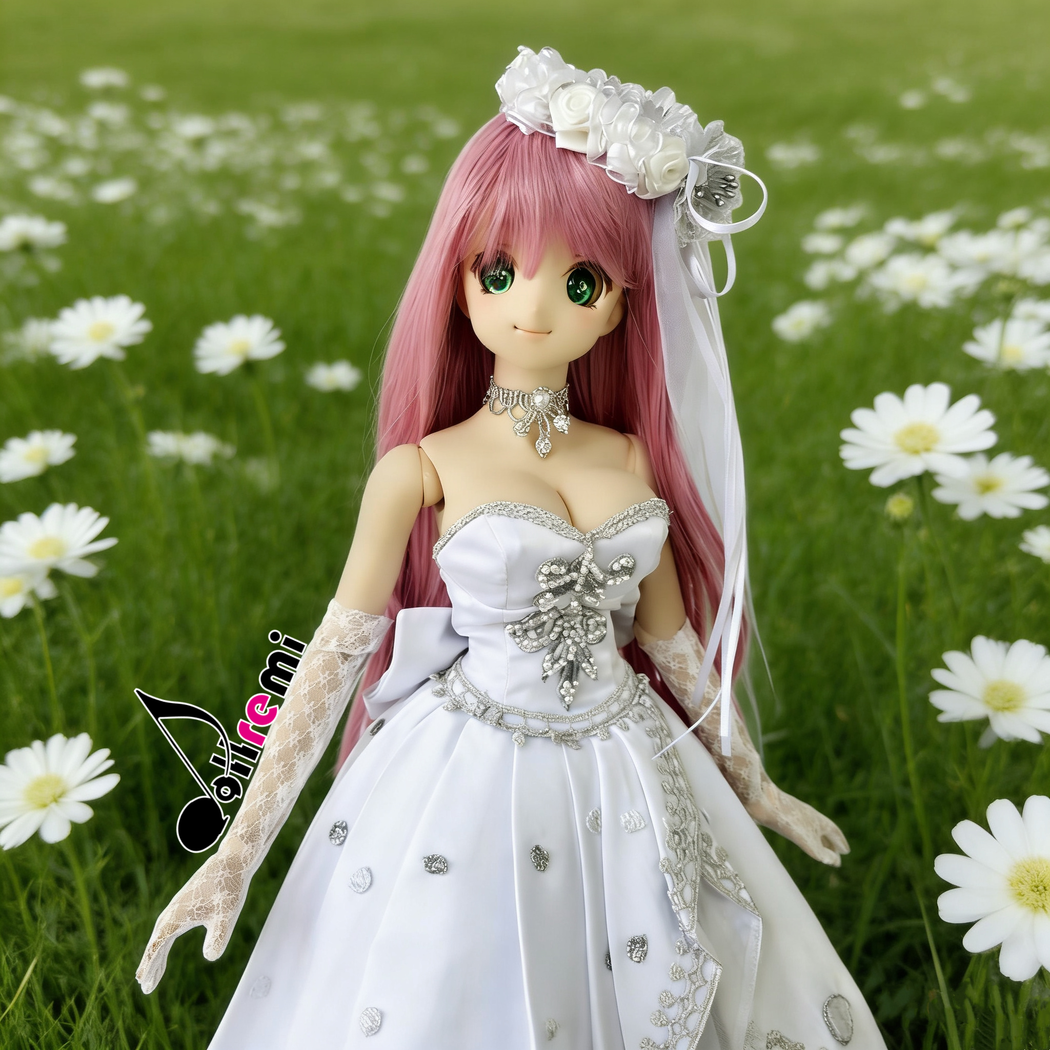 【dollremi】(DD0794) Off-the-shoulder weddingdress with a Court train 露肩式宮廷拖尾婚紗