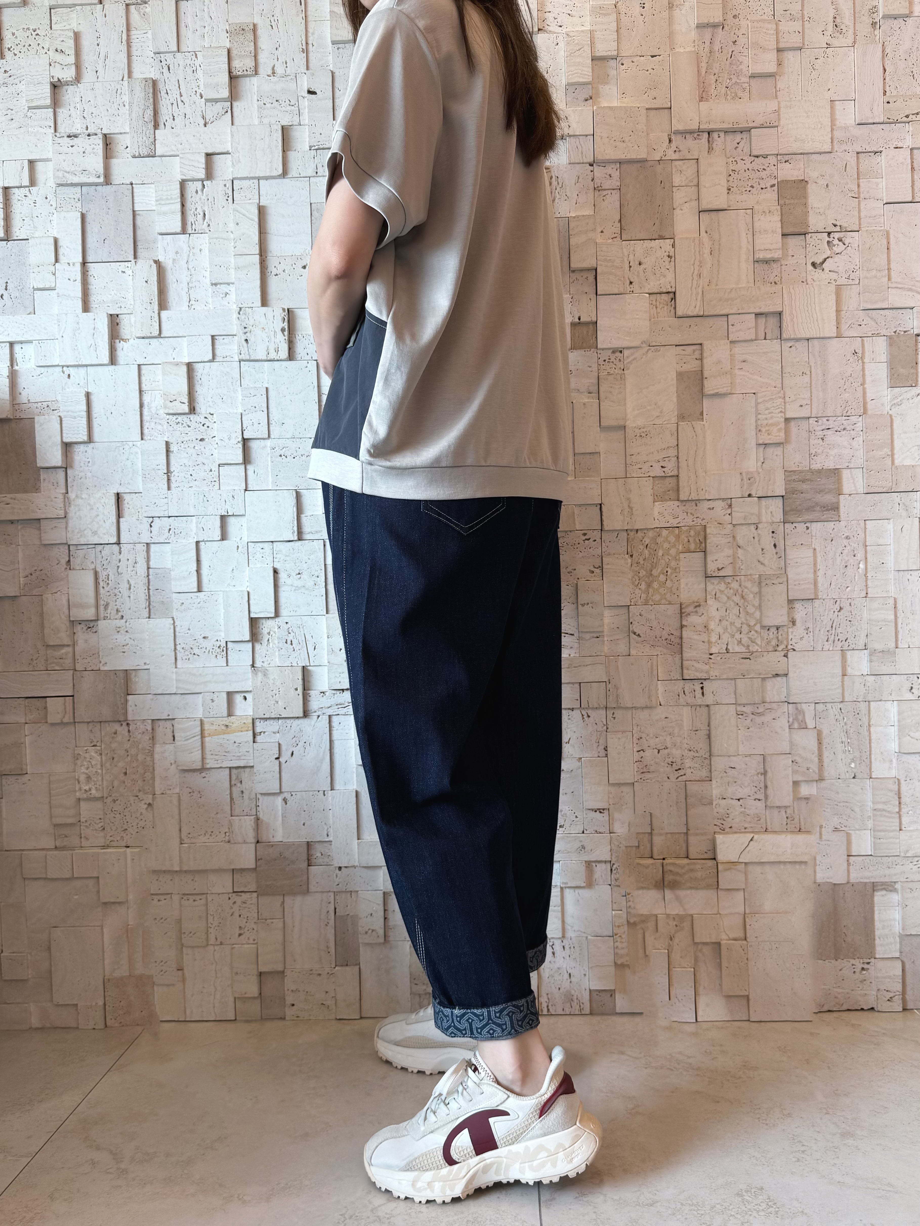 #2089 撞色拼布Top