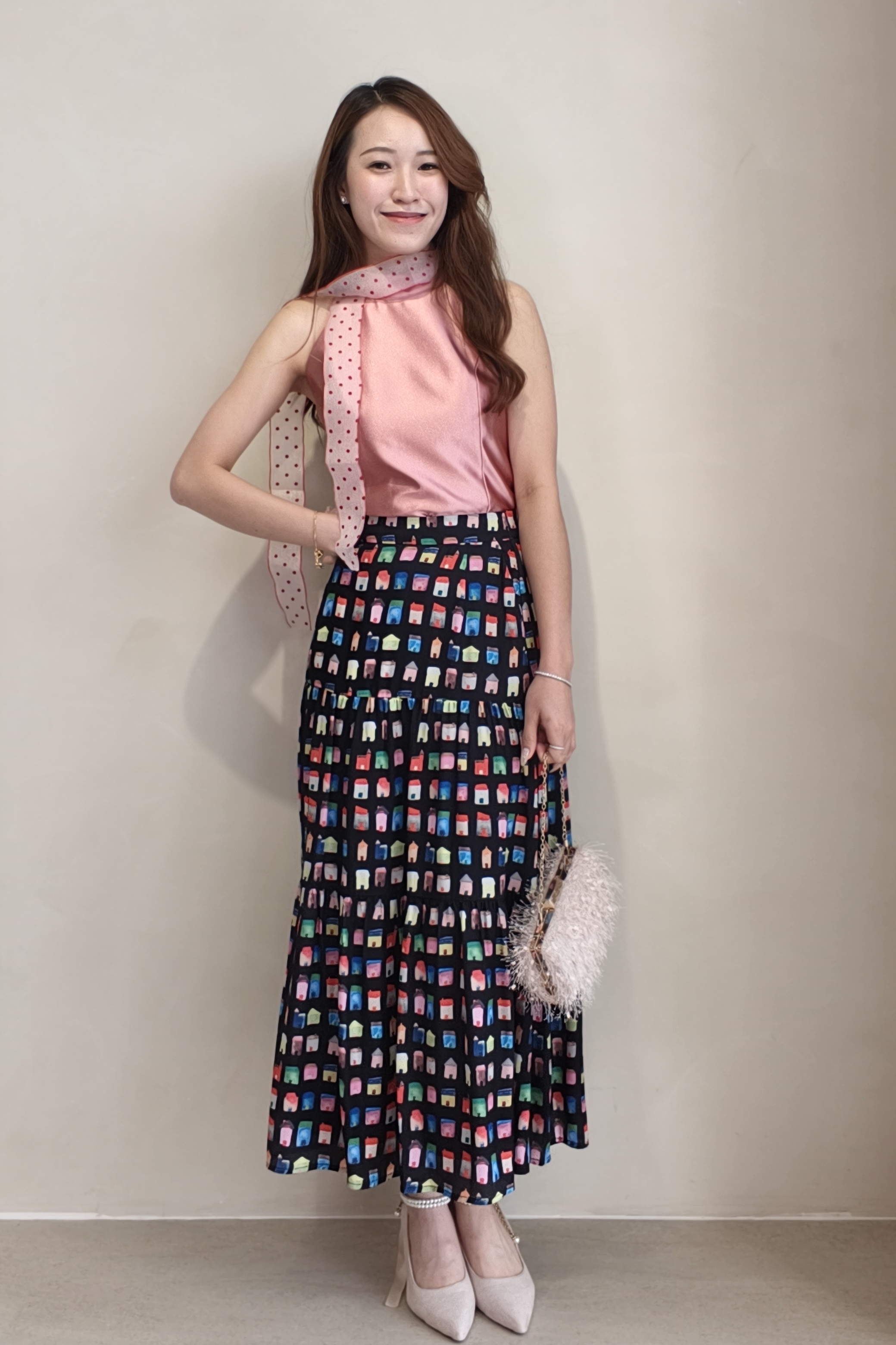 3193 Color Muse Tiered Maxi Skirt