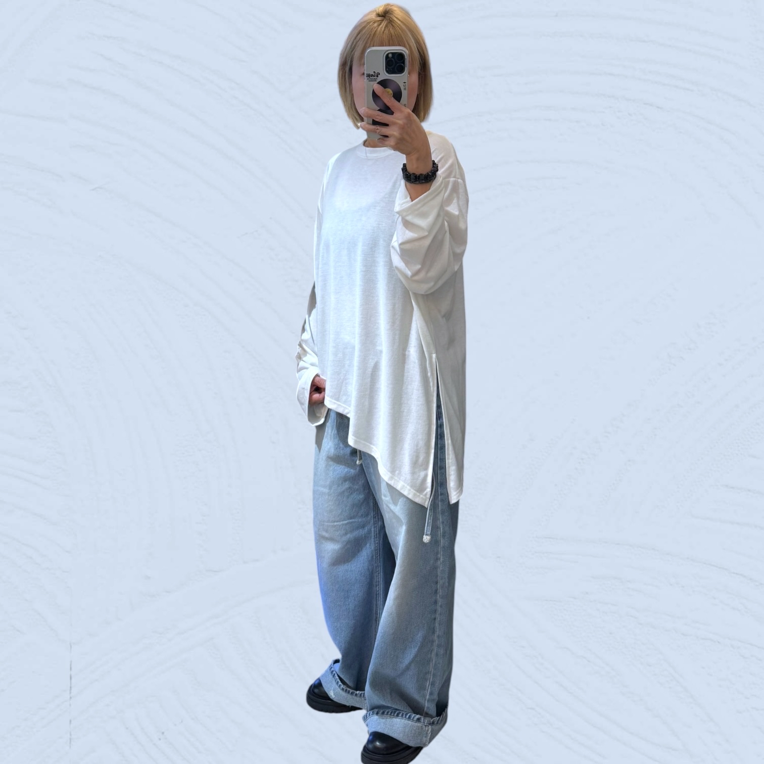 221563 斜腳長袖Tee