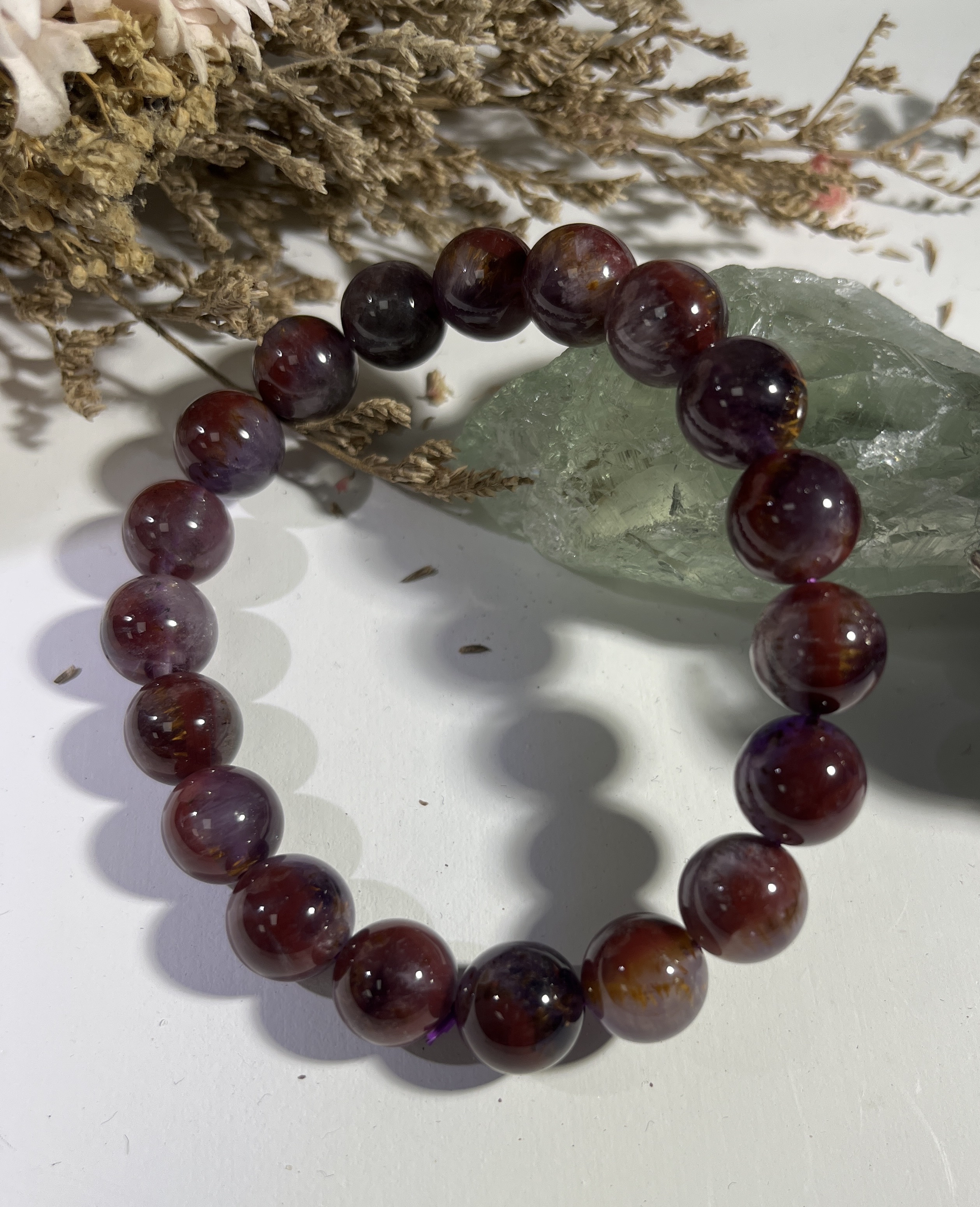 高品質透體帶金牙紫紅極光 10m+