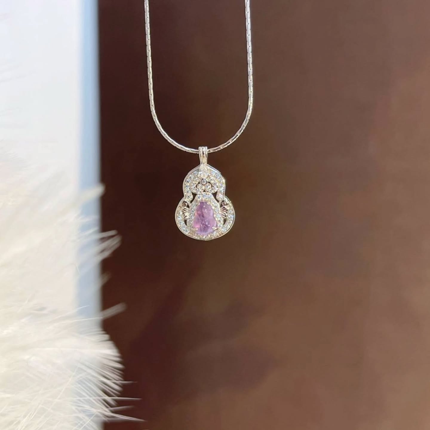 🆕天然紫水晶葫芦项链 🇨🇳