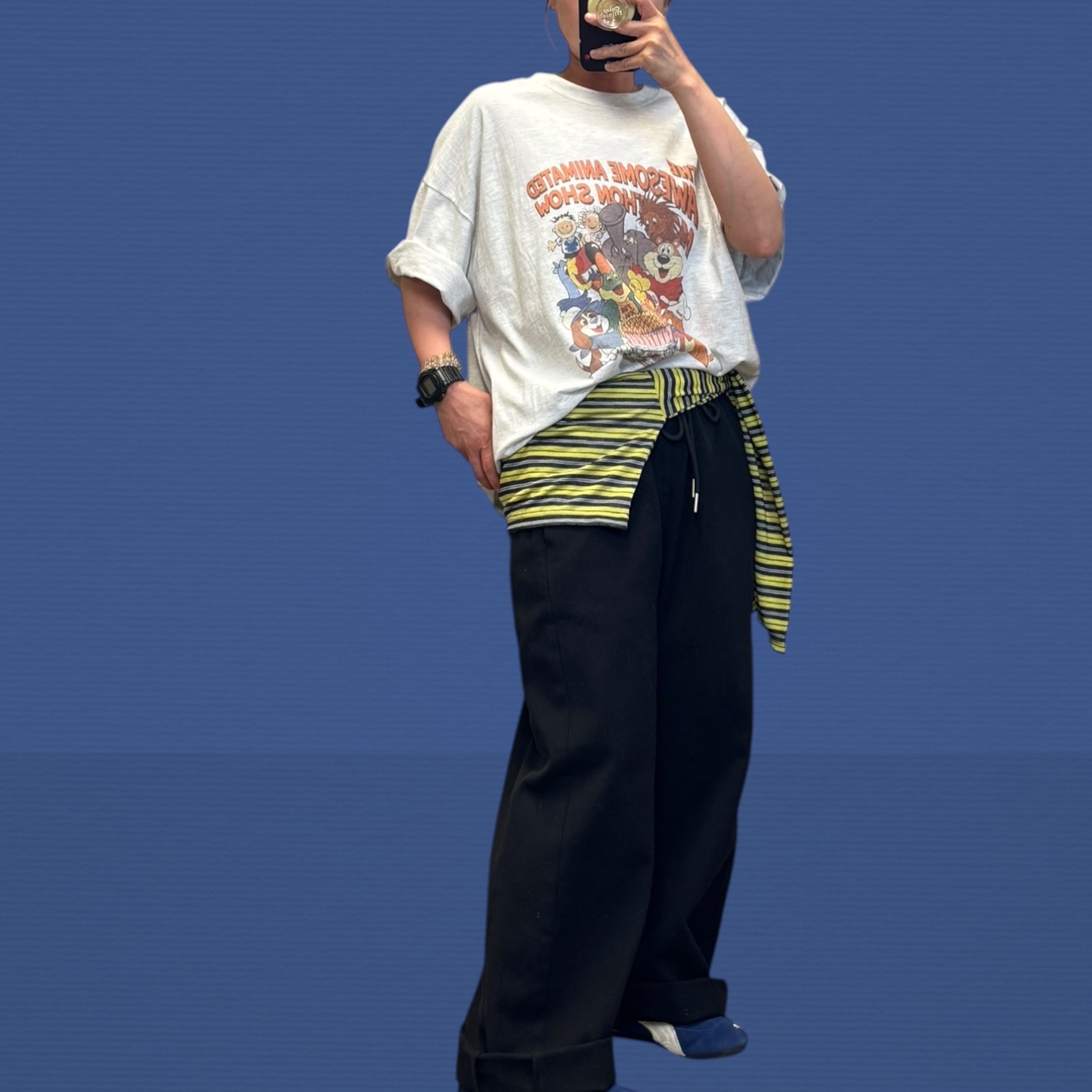 221184 全橡筋腰長褲