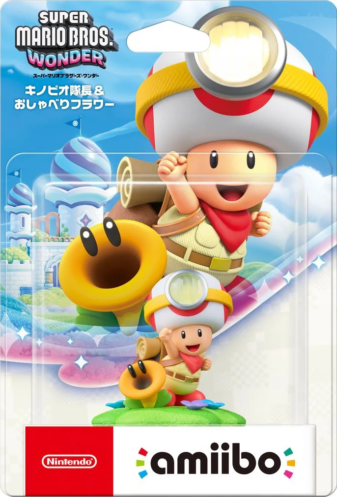 amiibo 奇諾比奧隊長&閒聊花花 【超級瑪利歐兄弟 驚奇】      Super Mario Woder™ amiibo  Captain Toad & Talking Flower