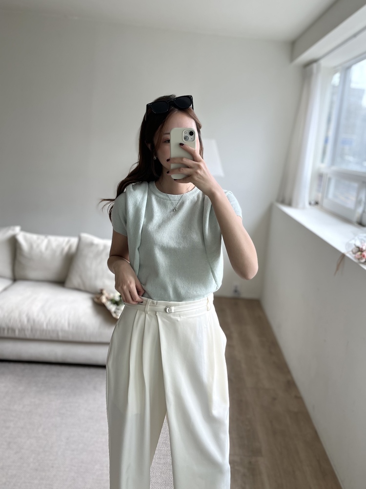 The Frenchie Top with Cape (Mint)