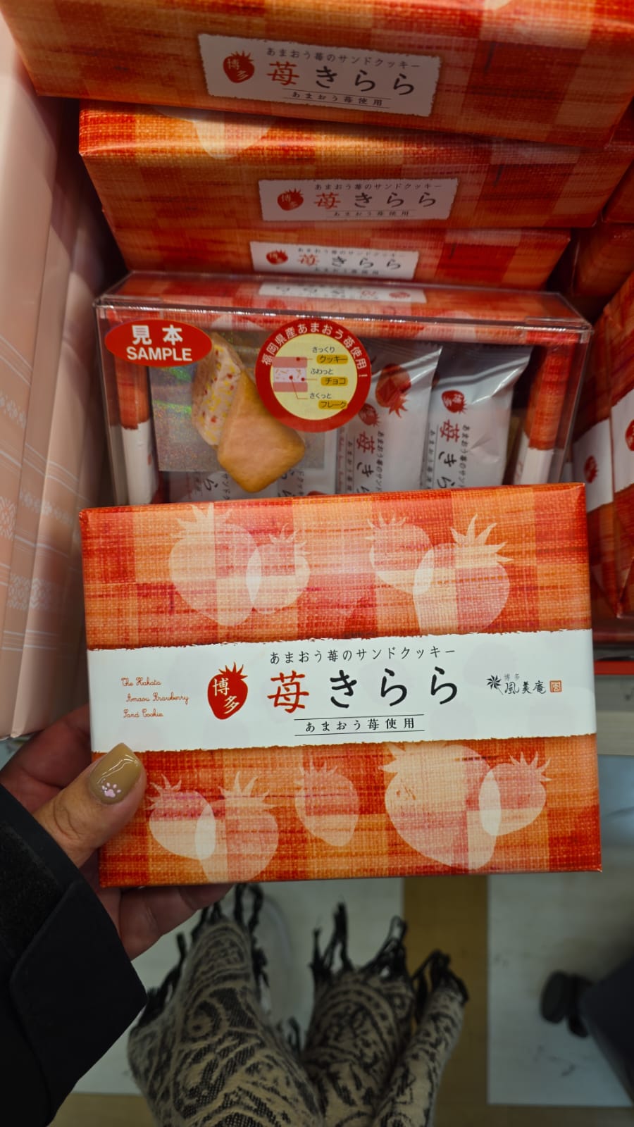 風美庵的「苺きらら」（Amaou Strawberry Sand Cookie） 5入