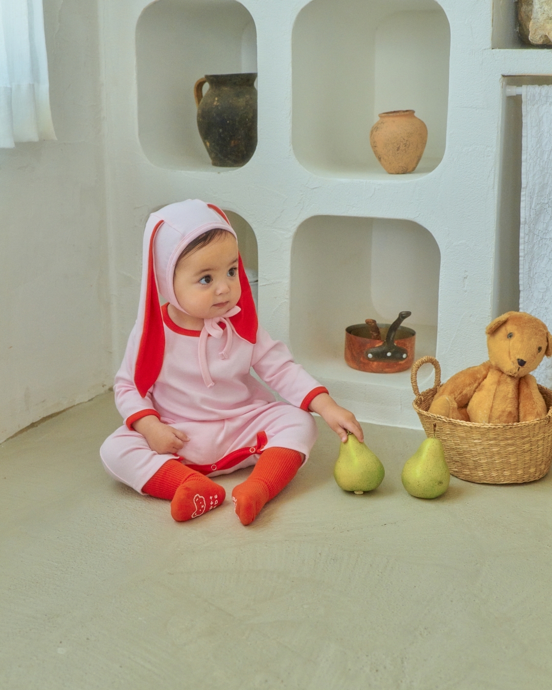 🇰🇷Oottbebe suit+bonnet