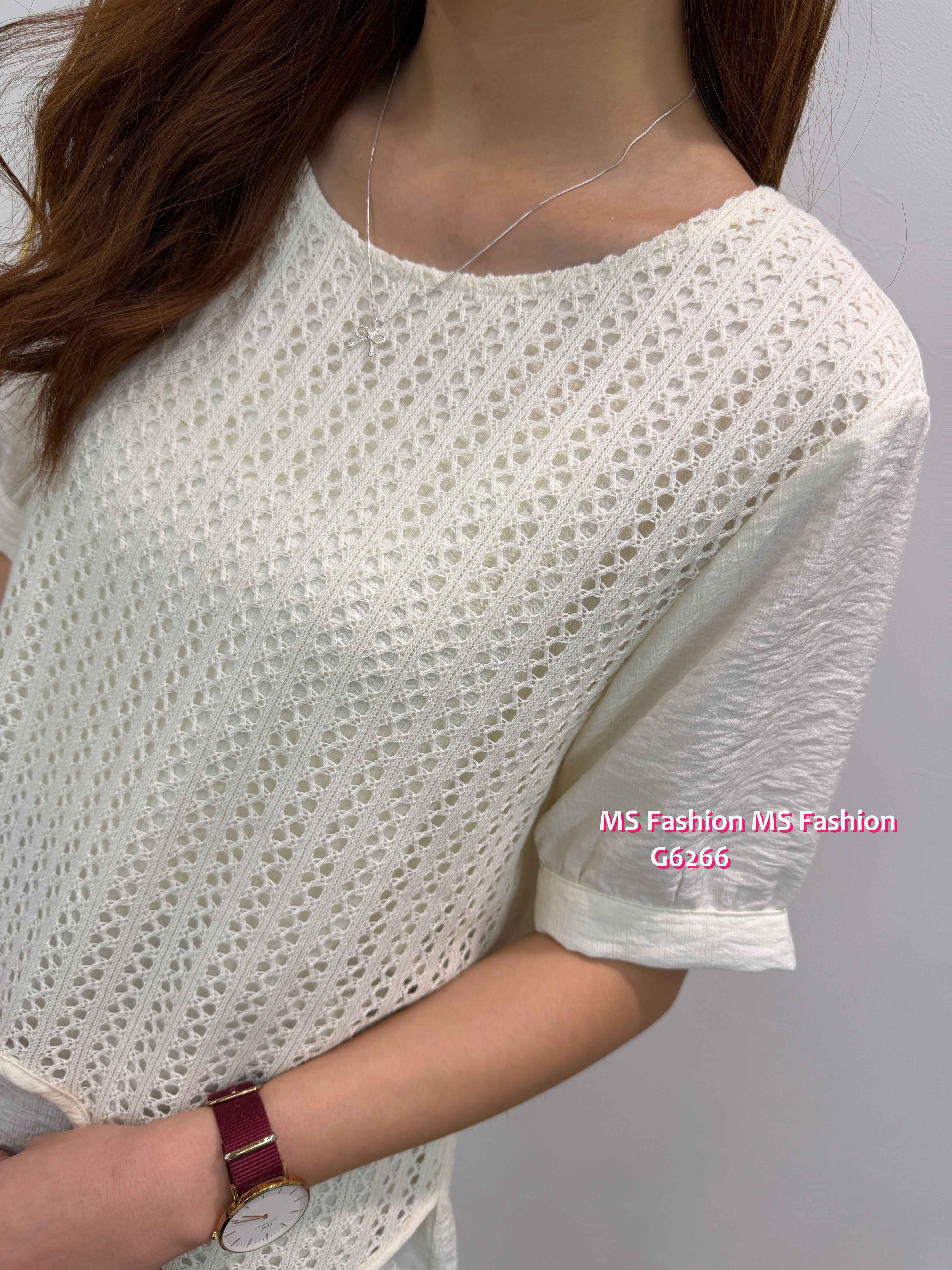 G6266 韓國🇰🇷特色通花拼布top