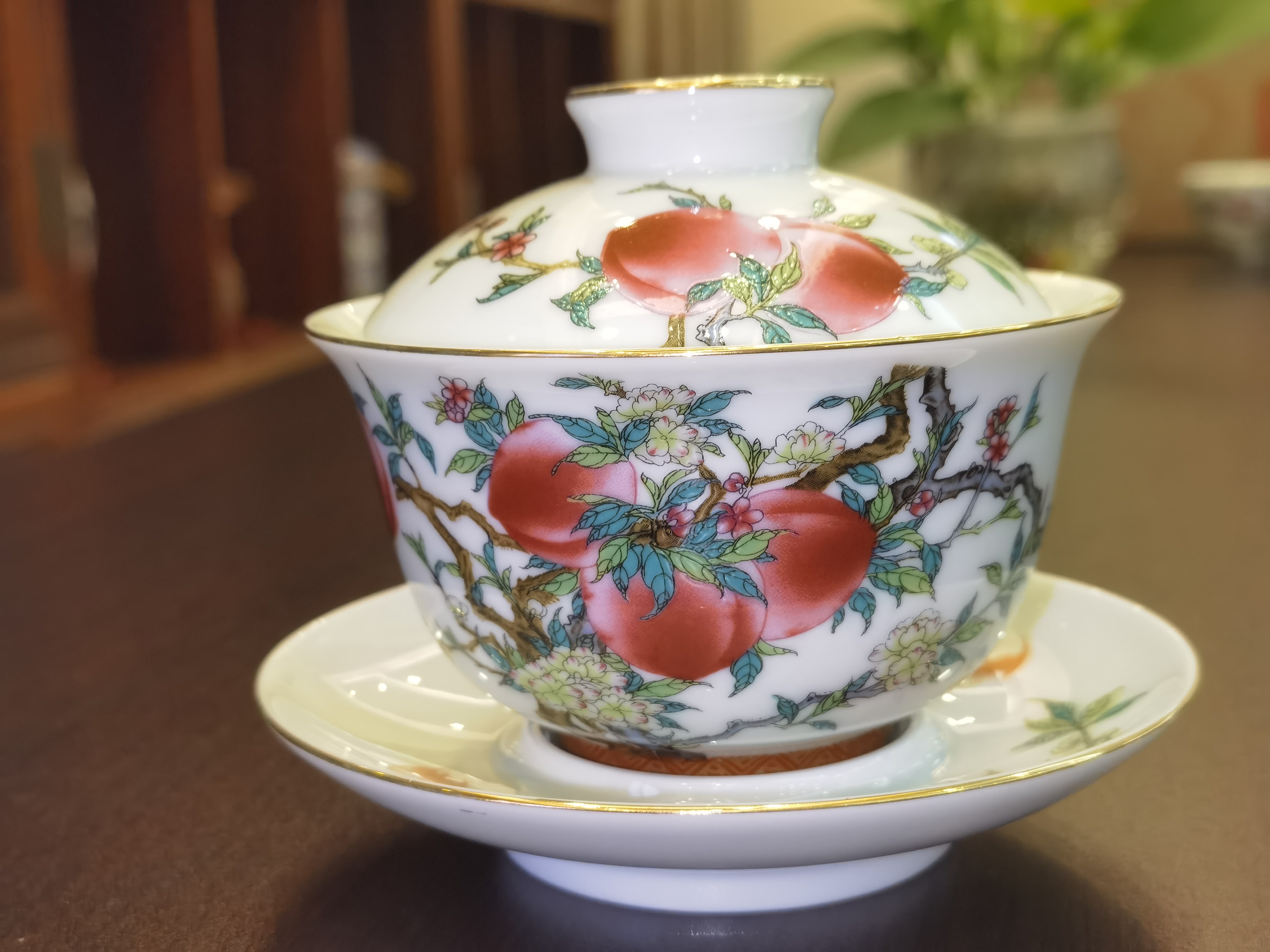 23-九桃五福 - 茶蓋碗<有需要請聯絡我們 852-6329 6186>