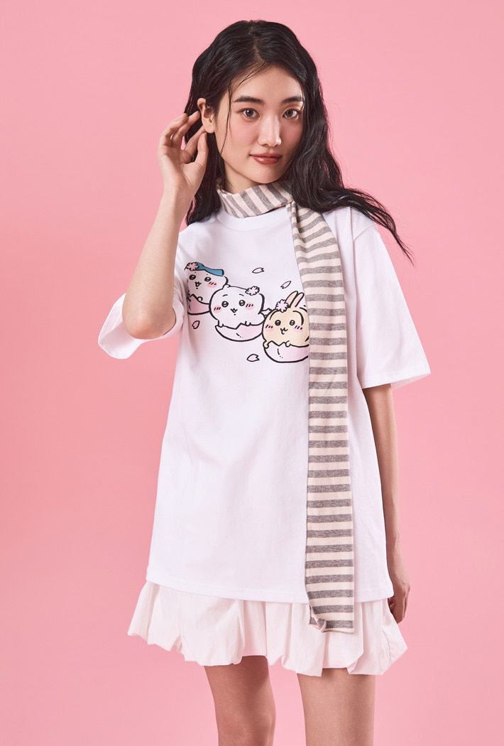 《Pre-Order》Spao X Chiikawa Blossom T-Shirt 櫻花系列 短袖上衣 (26CKW08-P)